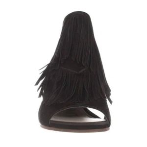 Sam Edelman Elaine black fringe mules size 8
